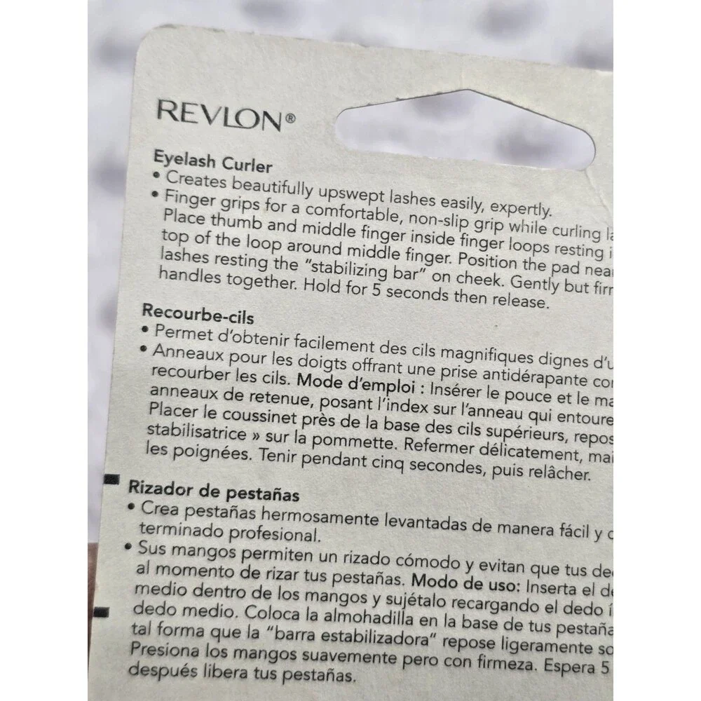 Revlon Eyelash Curler 16910 Natural Curl Carded Chrome New Beauty Tool Eye Lash